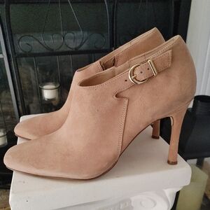 Naturalizer 27 Edit Penny Suede Booties, Taupe 9 Narrow